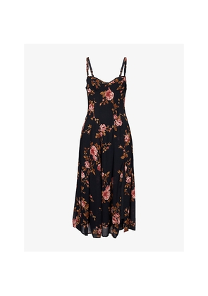 Womens Reformation Katara Floral-Print Woven Midi Dress