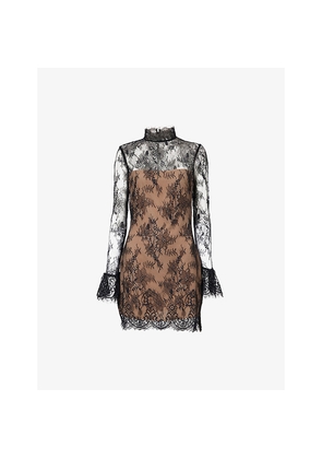 Womens Reformation Teanna Floral-Lace Mini Dress