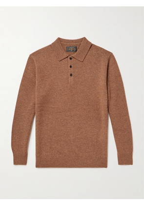 Beams Plus - Wool Polo Shirt - Men - Brown - S