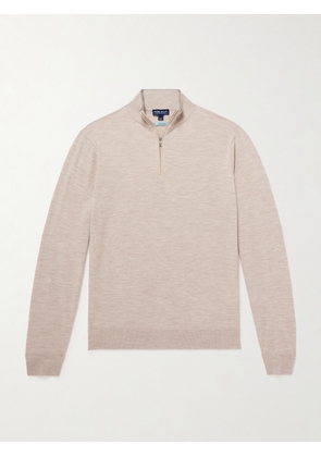 Peter Millar - Excursionist Flex Merino Wool-Blend Half-Zip Sweater - Men - Neutrals - S