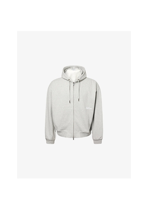 Mens Belier Embroidered-Logo Relaxed-Fit Cotton-Jersey Hoody