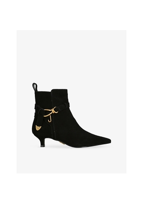 Womens Steve Madden Roller Suede Kitten-Heel Ankle Boots