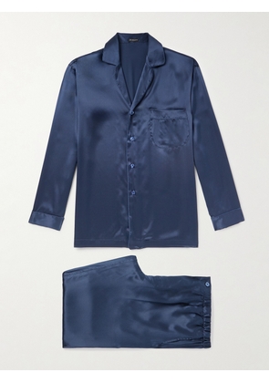 Rubinacci - Silk-Satin Pyjama Set - Men - Blue - S