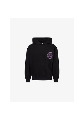 Mens Anti Social Social Club Airbrushed Logo-Print Cotton-Jersey Hoody