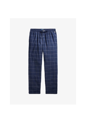 Mens Polo Ralph Lauren Logo-Embroidered Checked Cotton-Flannel Pyjama Bottoms