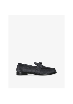 Mens Bottega Veneta Astaire Knot Suede Loafers