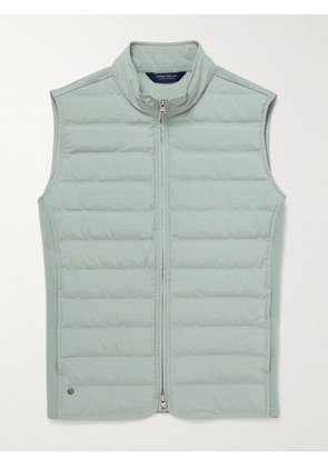 Peter Millar - Winsome Hybrid Quilted Striped Shell and Piqué Gilet - Men - Green - S