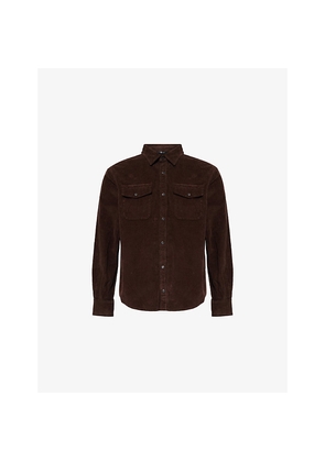 Mens 7 For All Mankind Pointed-Collar Cotton Corduroy Overshirt