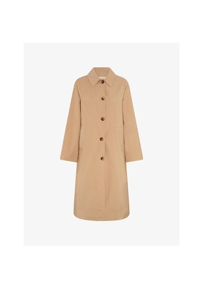 Womens Omnes Charleston Side-Pocket Woven Trench Coat