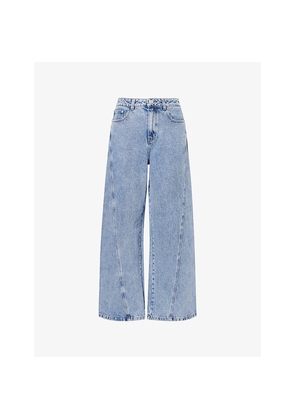 Womens Dissh Carson Wide-Leg Denim Jeans
