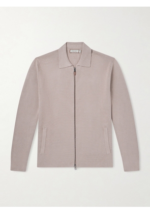 Canali - Cotton and Modal-Blend Zip-Up Cardigan - Men - Neutrals - IT 46