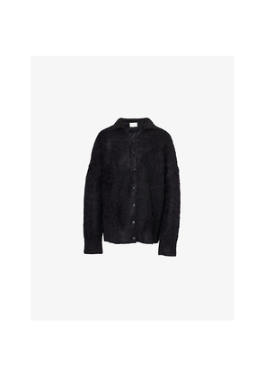 Womens Dissh Salma Polo-Collar Stretch-Wool Blend Cardigan