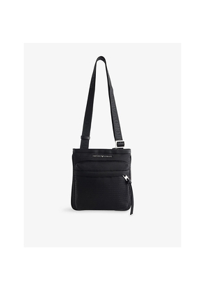 Mens Emporio Armani Branded Woven Cross-Body Bag