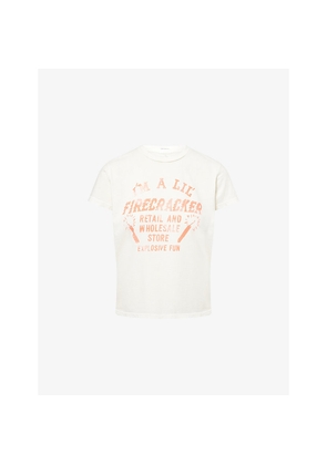 Womens Mother The Boxy Goodie Goodie Short-Sleeves Cotton-Jersey T-Shirt