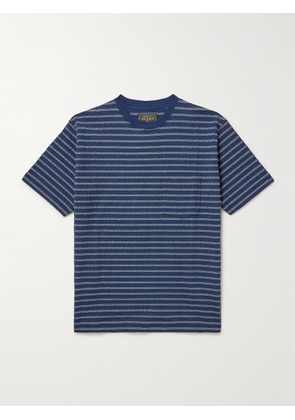 Beams Plus - Striped Cotton T-Shirt - Men - Blue - S