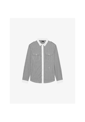 Mens The Kooples Pinstripe Slim-Fit Cotton Shirt