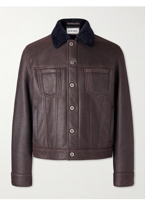 LOEWE - Shearling Trucker Jacket - Men - Brown - IT 46