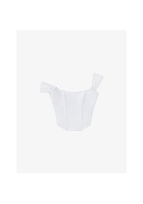 Womens Good American x Dolly's Joleans By Dolly Parton Off-The-Shoulder Super-Stretch Corset Stretch-Cotton Top