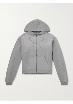 Auralee - Product Dyed Pima Cotton Zip-Up Hoodie - Men - Gray - 3