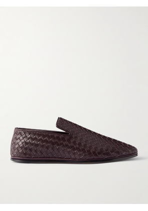 Bottega Veneta - Intrecciato Full-Grain Leather Slippers - Men - Brown - EU 42