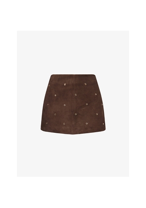 Womens Dissh Sylvie Suede Mini Skirt