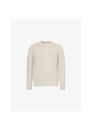 Mens Eleventy Crewneck Long-Sleeve Wool Knitted Jumper