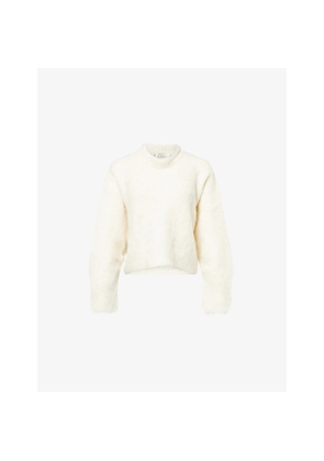 Womens Dissh Salma Tuck Sleeve Brushed Alpaca-Blend Knit Jumper