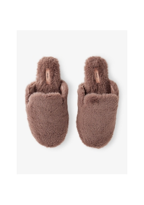 Womens Eberjey Plush Faux-Fur Slippers