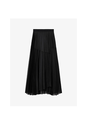 Womens Allsaints Micaela Pleated Chiffon Maxi Skirt