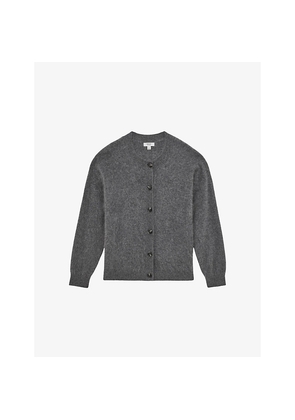 Womens Reiss Mel Button-Up Cashmere Cardigan