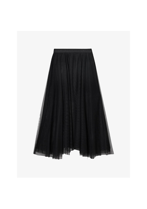 Womens Allsaints Ally Pointed-Hem Tulle Midi Skirt