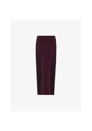 Womens Leem Jacquard Slim-Fit Knitted Pencil Skirt