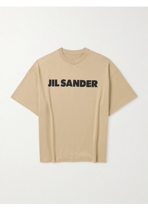 Jil Sander - Logo-Print Cotton-Jersey T-Shirt - Men - Neutrals - S