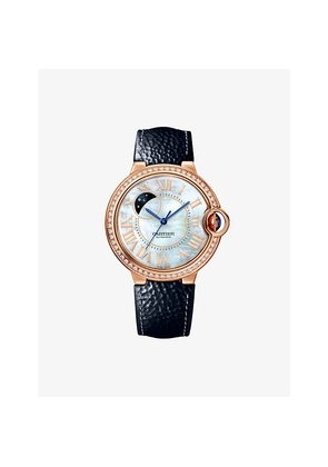 Mens Ballon Bleu De Cartier 18ct Rose-Gold and 0.79ct Brilliant-Cut Diamond Automatic Watch