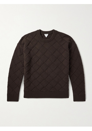 Bottega Veneta - Intrecciato Wool-Blend Sweater - Men - Brown - M