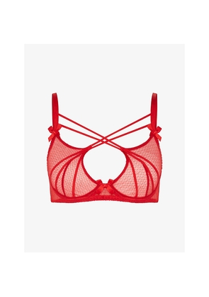 Womens Agent Provocateur Nicki High-Neck Underwired Tulle Bra