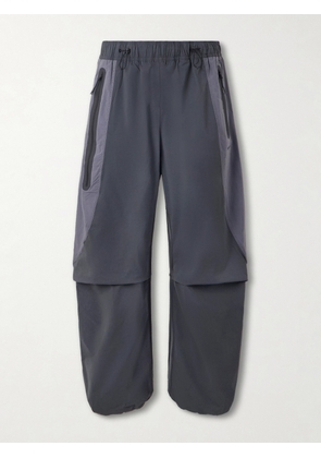 Nike - Tech Oversized Wide-Leg Colour-Block Dri-FIT Track Pants - Men - Black - S