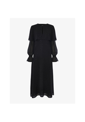 Womens Whistles Cape Hot-Fix Woven Midi Dress