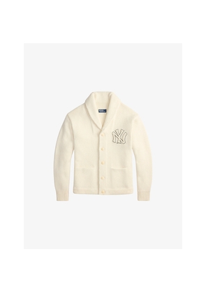 Mens Polo Ralph Lauren Yankees Shawl-Collar Wool-Blend Cardigan