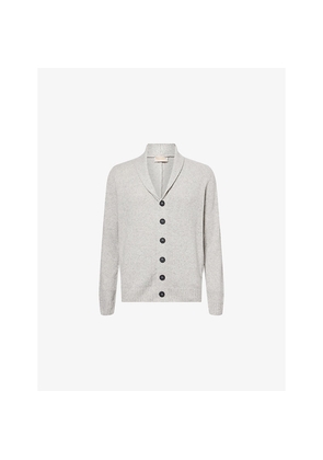 Mens John Smedley Shawl-Collar Knitted Wool and Cashmere Cardigan