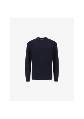 Mens Boggi Milano Crewneck Knitted Merino-Wool Jumper