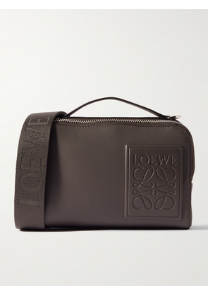 LOEWE - Camera Mini Logo-Appliquéd Leather Messenger Bag - Men - Brown
