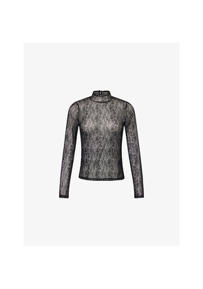 Womens Veronica Beard Nate Long-Sleeves Lace Top