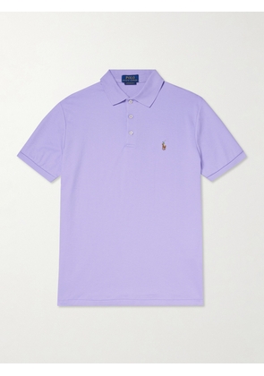 Polo Ralph Lauren - Logo-Embroidered Cotton-Piqué Polo Shirt - Men - Purple - XS