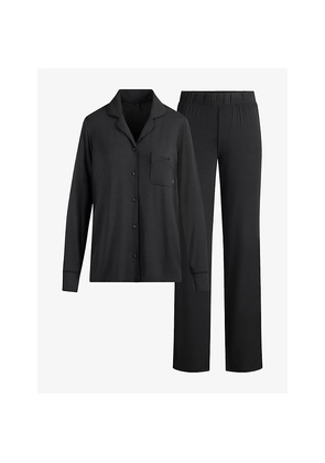 Womens Skims Long-Sleeve Button-Up Modal-Jersey Sleep Set