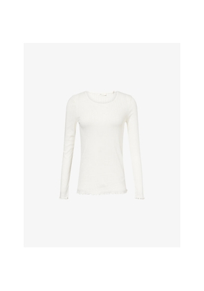 Womens Skall Studio Edie Scoop-Neck Cotton-Knit Top