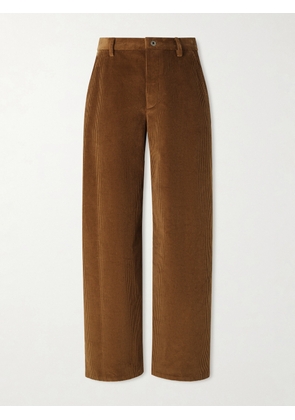 LOEWE - Straight-Leg Cotton-Corduroy Trousers - Men - Brown - IT 44