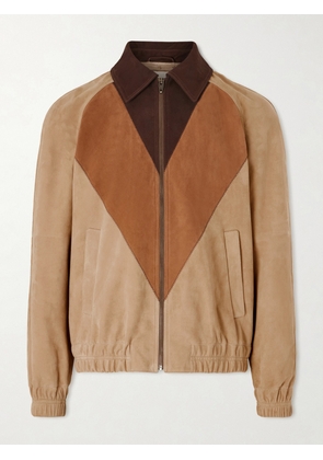Valentino Garavani - Panelled Suede Jacket - Men - Brown - IT 46