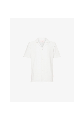 Mens Orlebar Brown Howell Drop Needle Short-Sleeves Cotton-Knit Polo Shirt