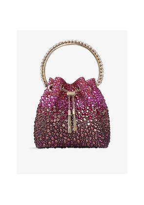 Womens Jimmy Choo Bon Bon Crystal-Embellished Satin Handbag